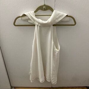 White high neck tank